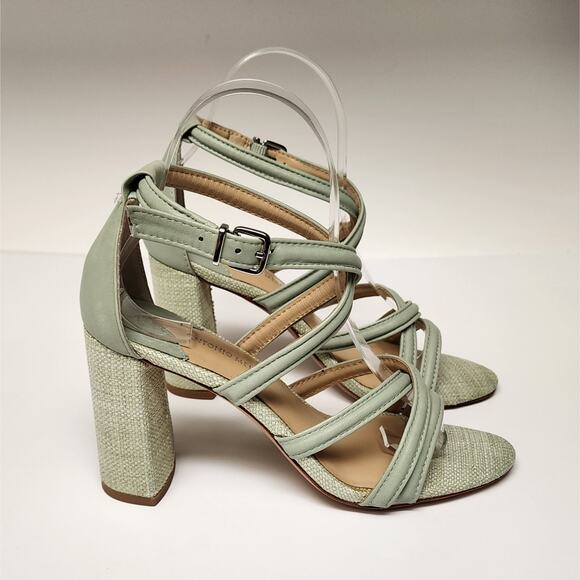 Antonio Melani Gemy Strappy Leather Sandals Mint Green Size 6M - Picture 6 of 14